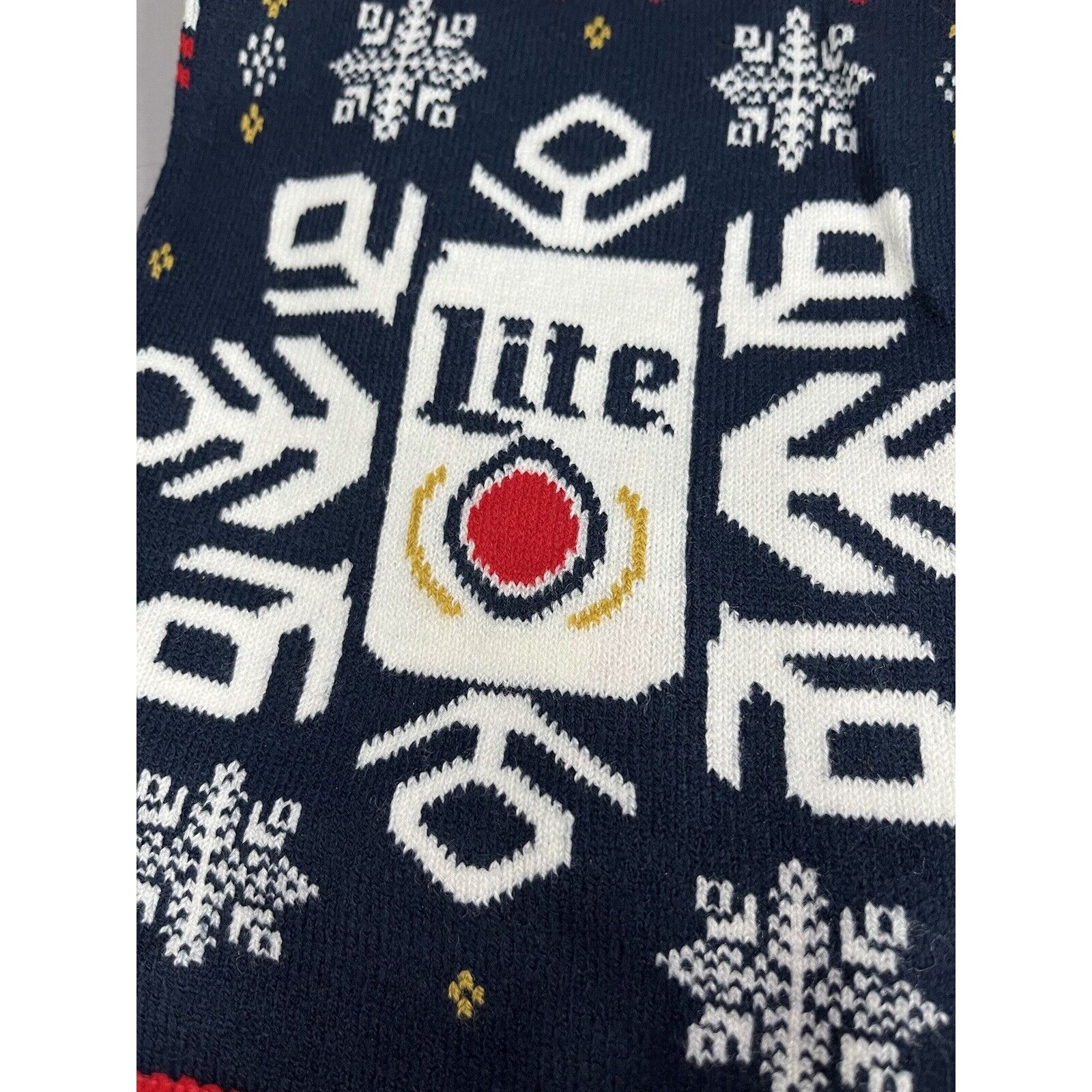 Other Miller Light Beer Knit Holiday Scarf Ugly Christmas Sweater Size ONE SIZE - 2 Thumbnail