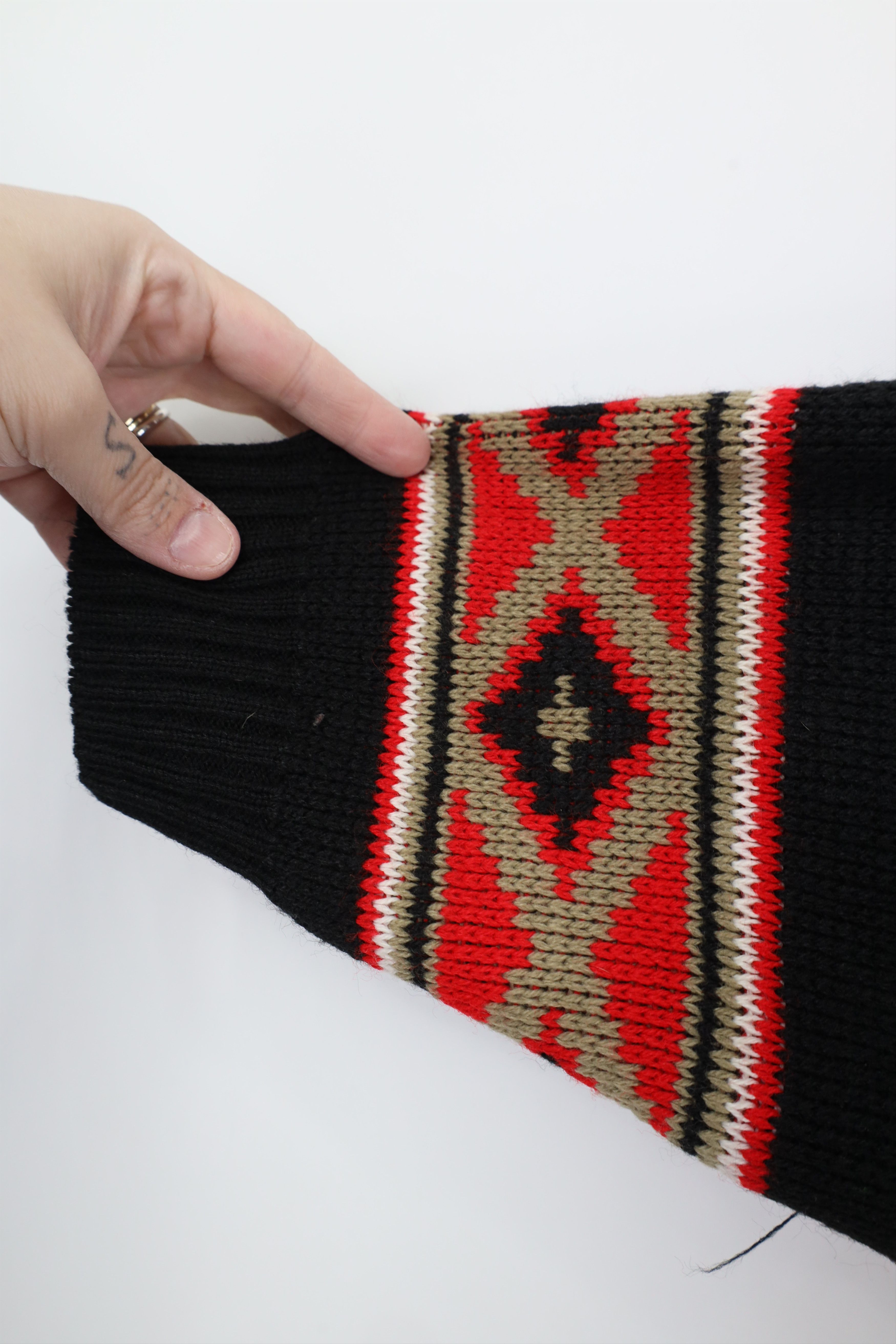 Vintage Vintage 60s 70s Mid Century Modern Mock Neck Knit Sweater Size XXL / US 16-18 / IT 52-54 - 4 Thumbnail