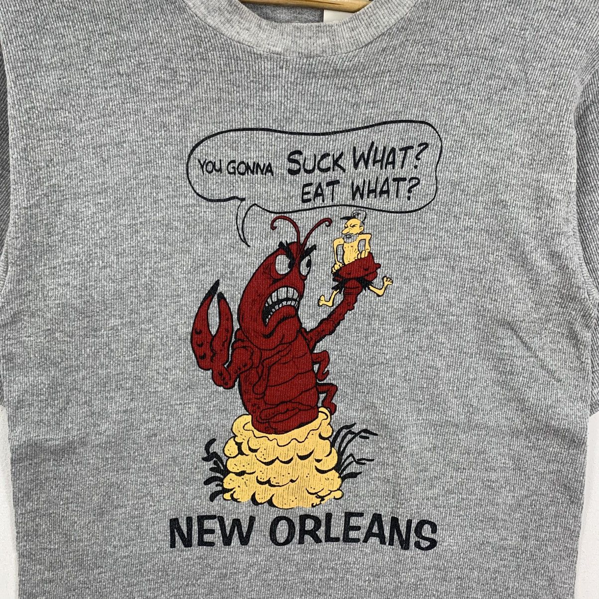 Vintage Vintage 90s NEW ORLEANS You Gonna Suck What? Cartoon Tshirt Size US S / EU 44-46 / 1 - 4 Thumbnail