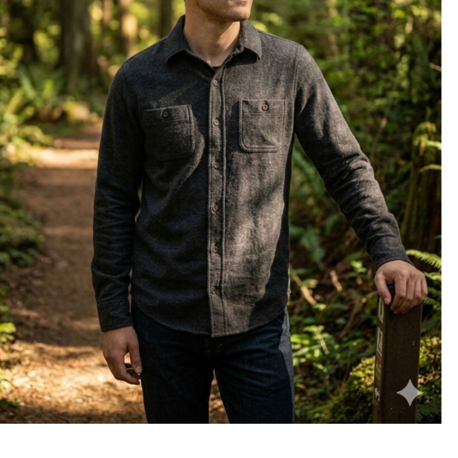 Faherty Faherty Men's Legen Sweater Shirt Heathered Black Twill XS Size US XS / EU 42 / 0 - 6 Thumbnail