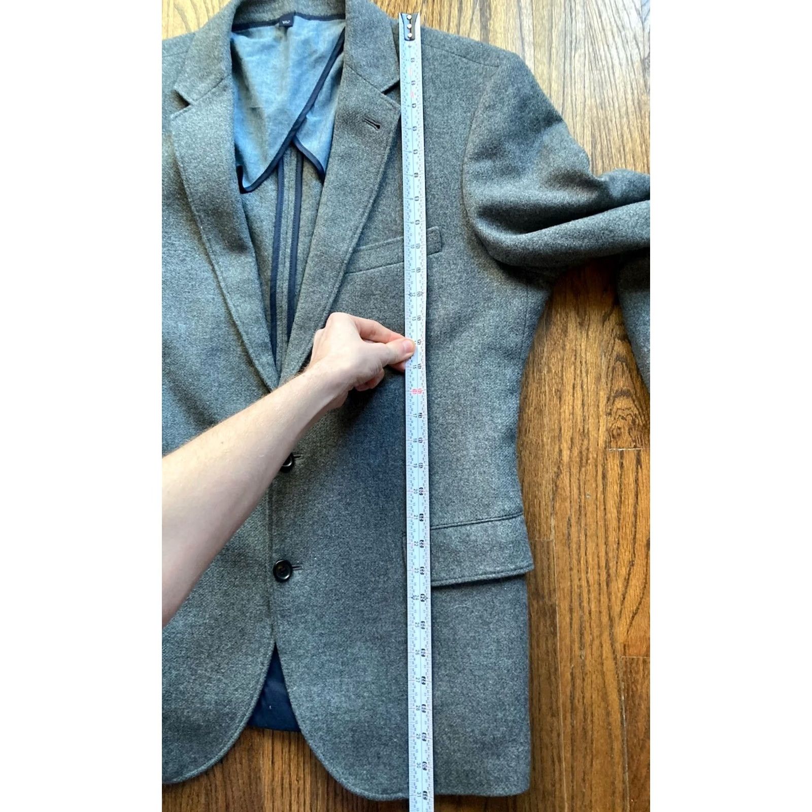J.Crew J.CREW Blazer Mens Size 44R Gray Wool Blend Tweed Two Button Sport Coat Jacket Size 44R - 5 Thumbnail