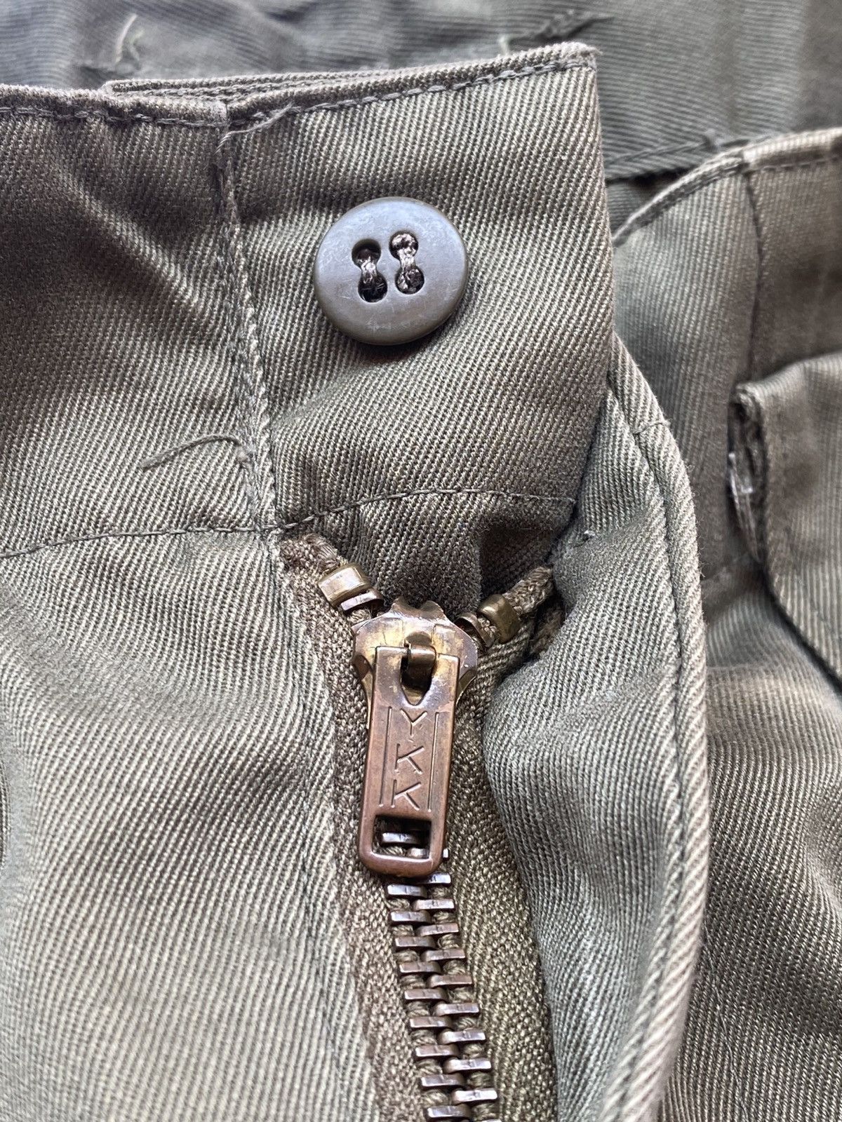Vintage Vintage 70s Japanese Army Ankle Button Sateen Trouser Size US 32 / EU 48 - 6 Thumbnail