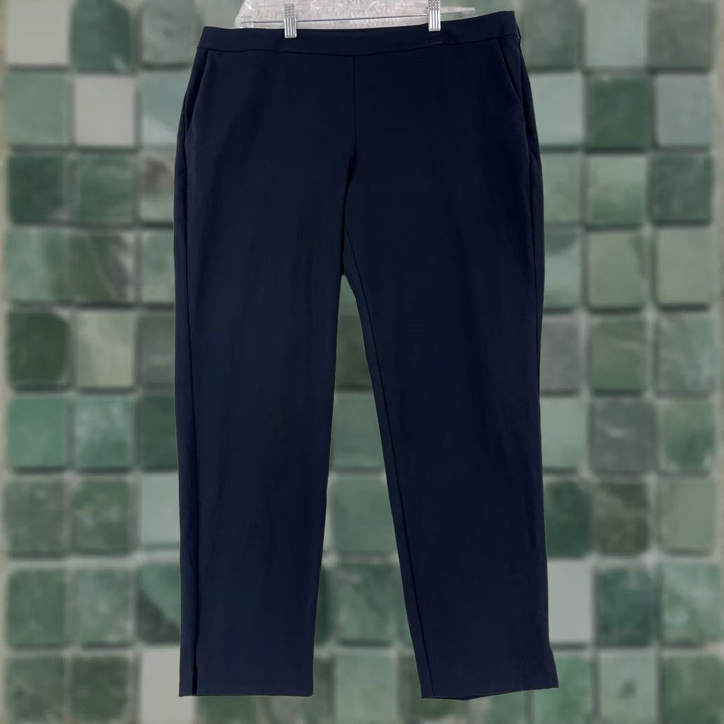 Eileen Fisher Eileen Fisher Black Organic Cotton Crop Pants Women Large Skinny Casual Cropped Slim Fit Seasonal Fall Winter Spring Summer Size 36" / US 14 / IT 50 - 1 Thumbnail