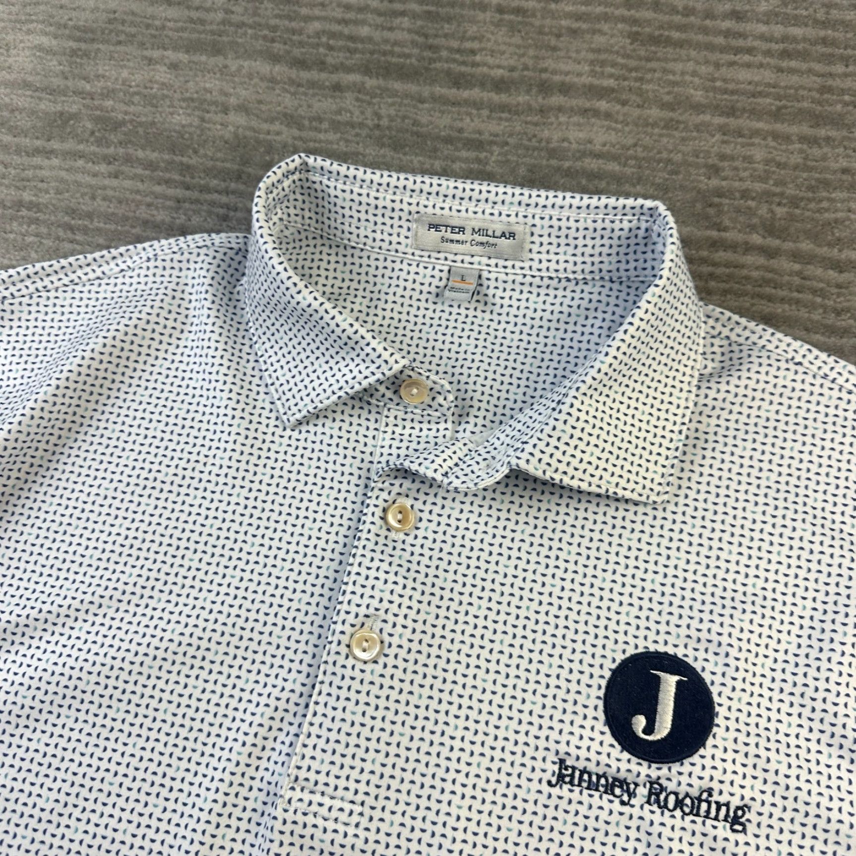 Peter Millar Peter Millar Polo Shirt Mens Large Blue Summer Comfort Performance Crown Size US L / EU 52-54 / 3 - 4 Thumbnail