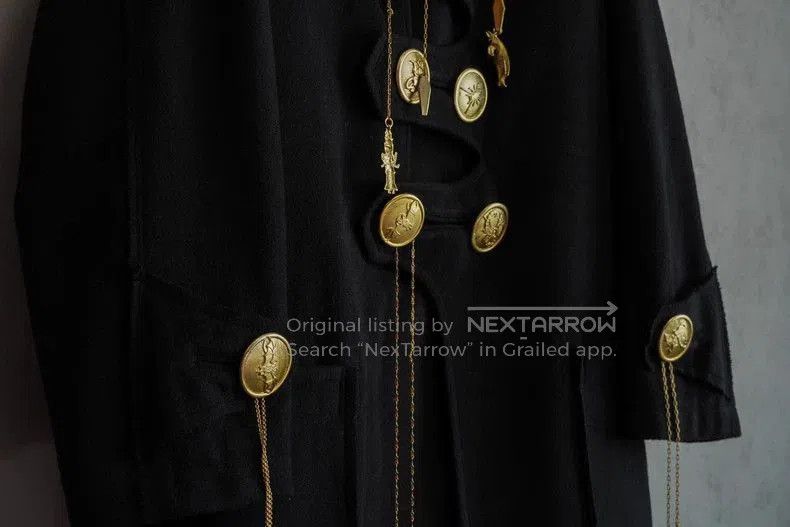 Yohji Yamamoto Yohji Yamamoto 19AW Gold Button Hooded Coat. Size US L / EU 52-54 / 3 - 4 Thumbnail