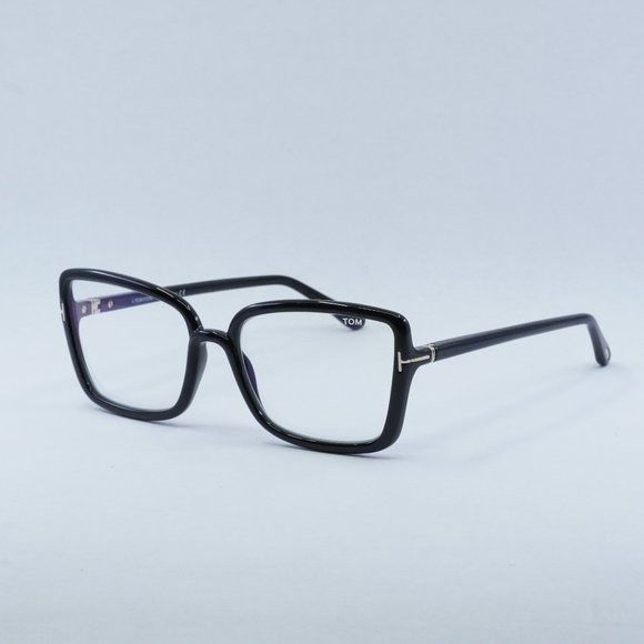 image of New Tom Ford Ft5813-B 001 Shiny Black Eyeglasses, Women's