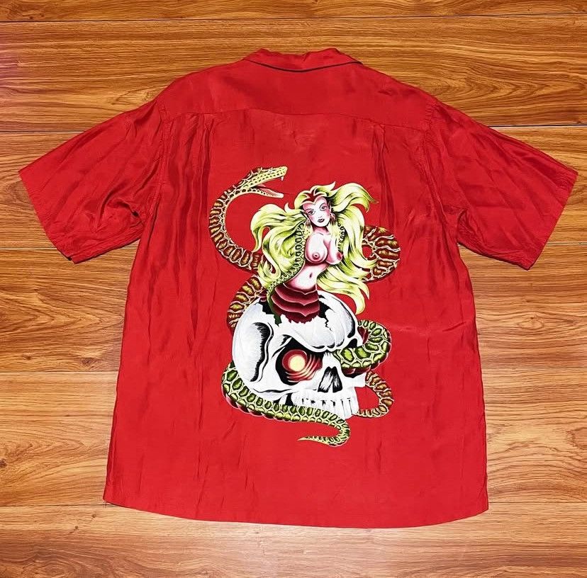 Hysteric Glamour 1990s Hysteric Glamour Skull Snake Shirt Size US L / EU 52-54 / 3 - 2 Thumbnail