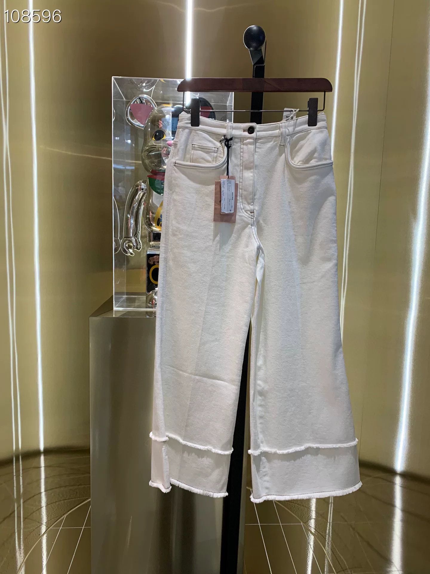 Miu Miu Miu Miu Women's Wide-Leg Pants Size 40" / US 18 - 1 Thumbnail