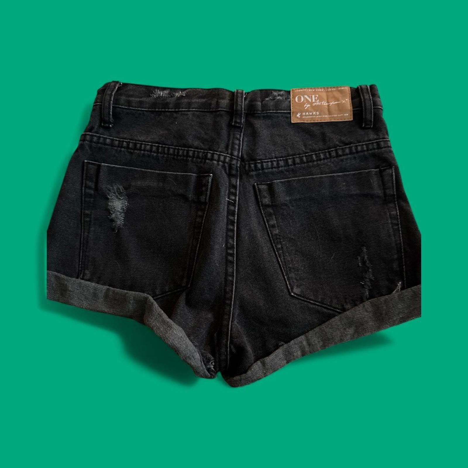 One Teaspoon 🥄 One Teaspoon Hawks Distressed Denim Shorts – Size 26 Size 27" / US 4 / IT 40 - 2 Thumbnail