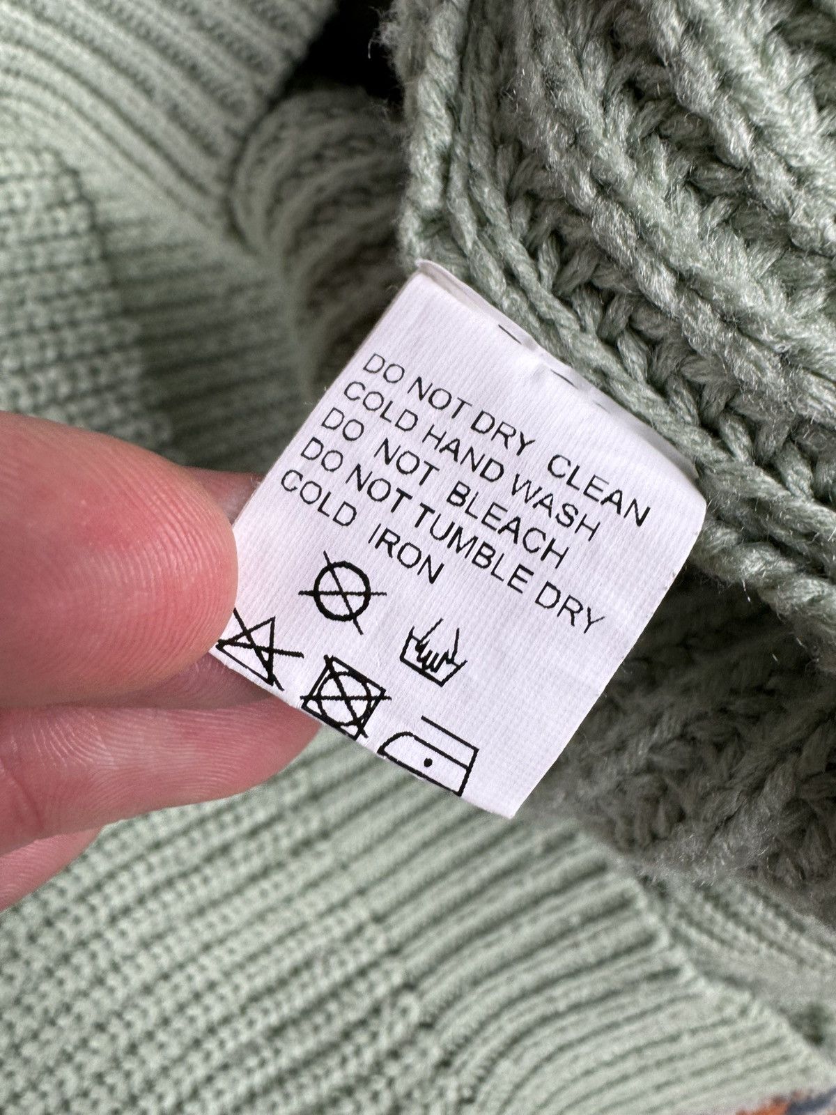 Places + Faces Places + Faces sage green embroidered spellout sweater knit Size US S / EU 44-46 / 1 - 11 Thumbnail