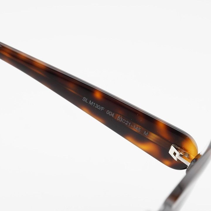 Saint Laurent Paris Saint Laurent SLM130/F 004 Sunglasses Havana Rectangle Frame Size ONE SIZE - 7 Thumbnail