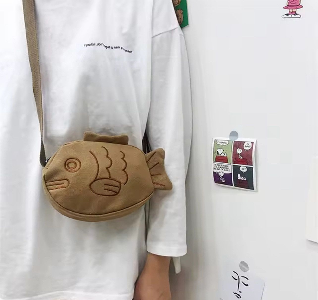 Other Fish Shape Canvas Messenger Bag Size ONE SIZE - 2 Thumbnail
