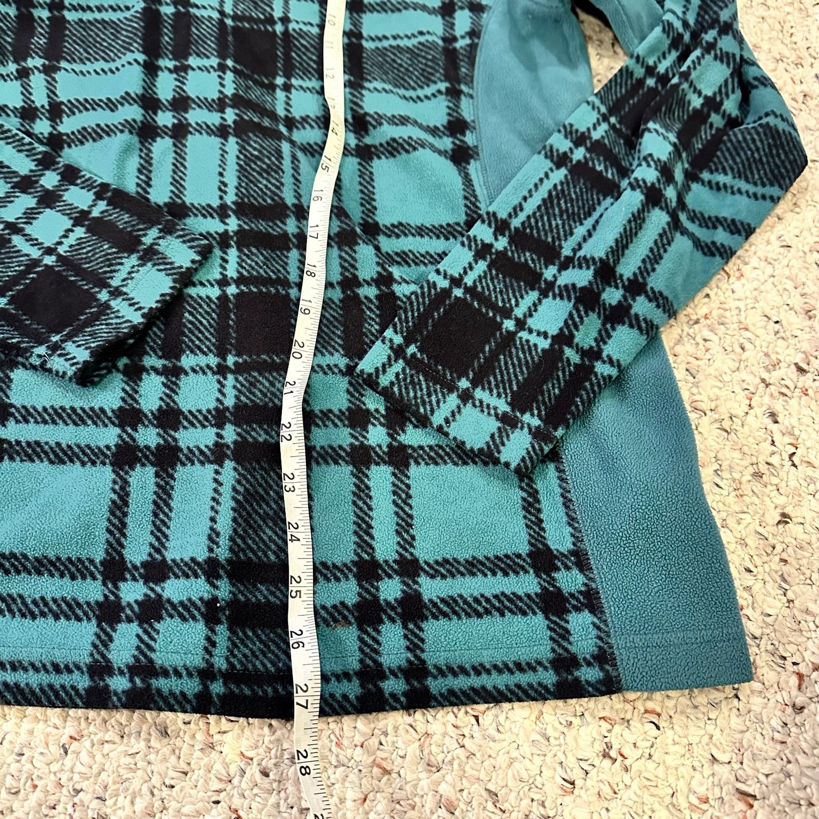 Columbia Columbia S 1/4 Fleece Sweater Plaid Green Lightweight Top Size US S / EU 44-46 / 1 - 4 Thumbnail