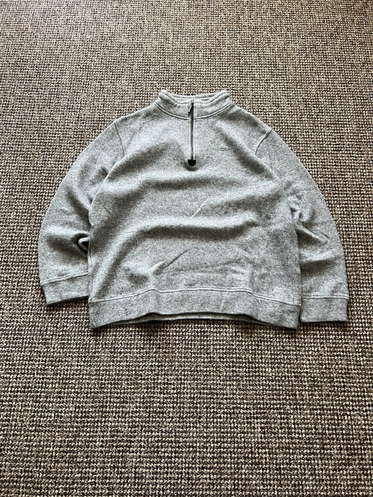 Lacoste Lacoste Jumper 1/4 Zip Sweater Pullover Grey Casual classic Size US XXL / EU 58 / 5 - 3 Thumbnail