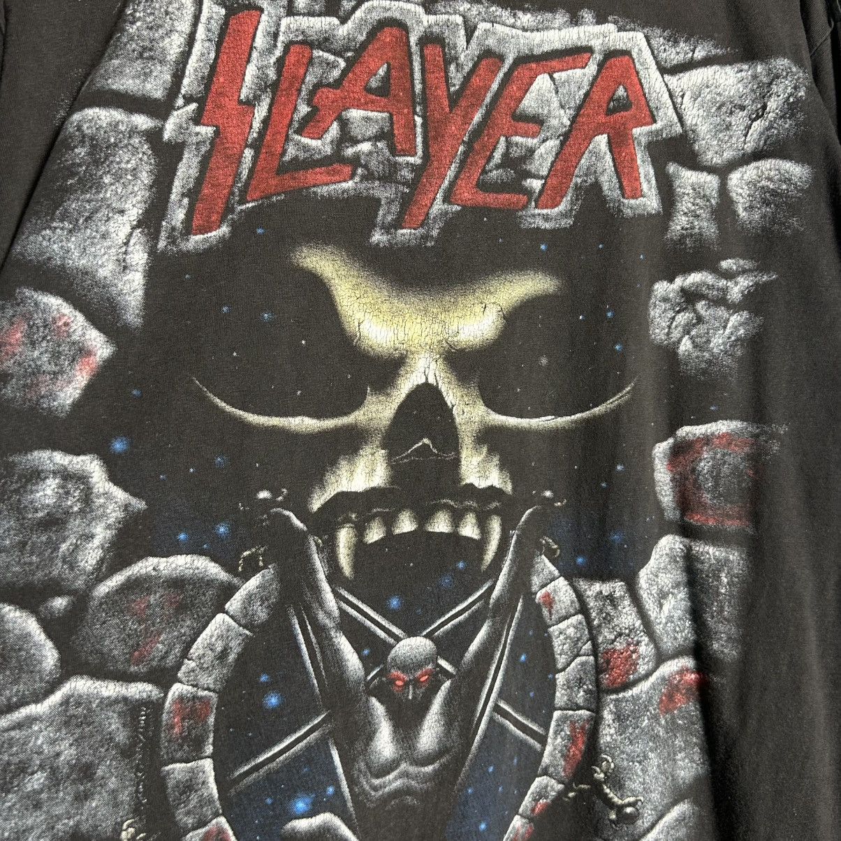 Slayer × Vintage Vintage 90s Slayer live intrusion Long Sleeve Tshirt Size US XL / EU 56 / 4 - 8 Thumbnail