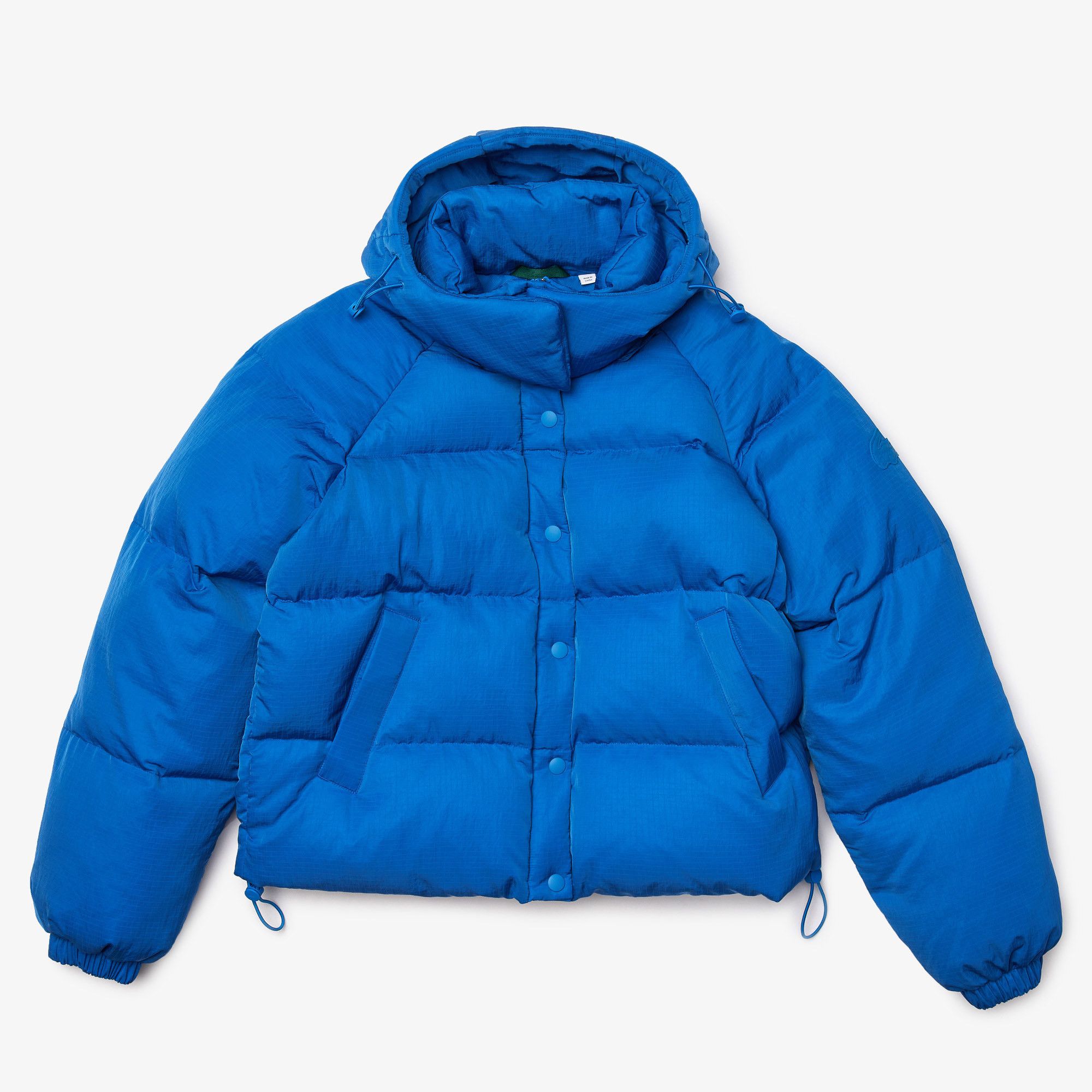 Lacoste 40 L Lacoste L!VE Short Quilted Rain Jacket Blue Puffer Down Size L / US 10 / IT 46 - 1 Thumbnail