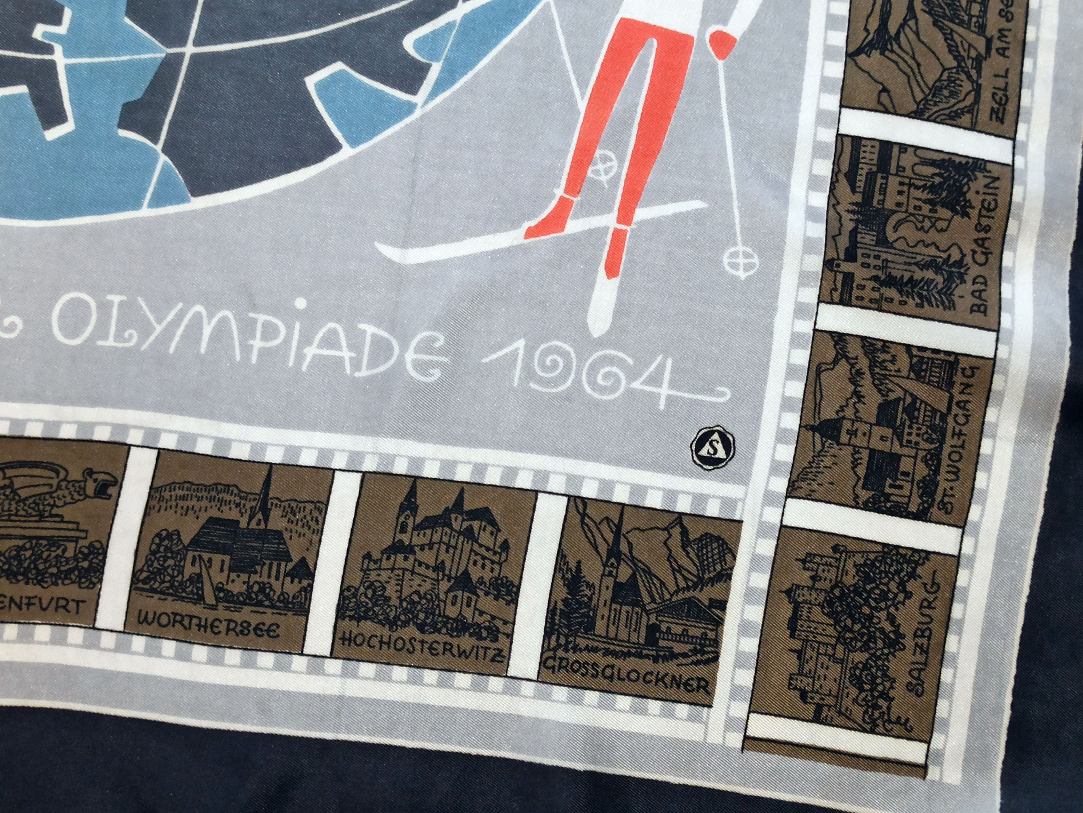 Other × Vintage INNSBRUCK OLYMPIADE 1964 SILK SCARF Size ONE SIZE - 4 Thumbnail