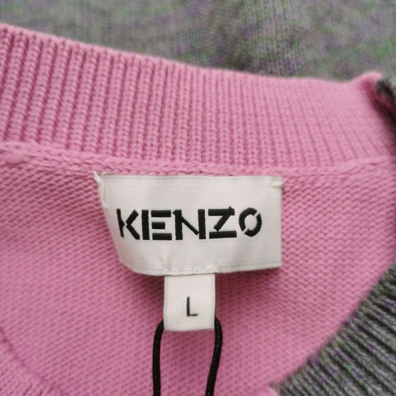 Kenzo KENZO Cotton and wool blended color clash round neck knit Size L / US 10 / IT 46 - 5 Thumbnail