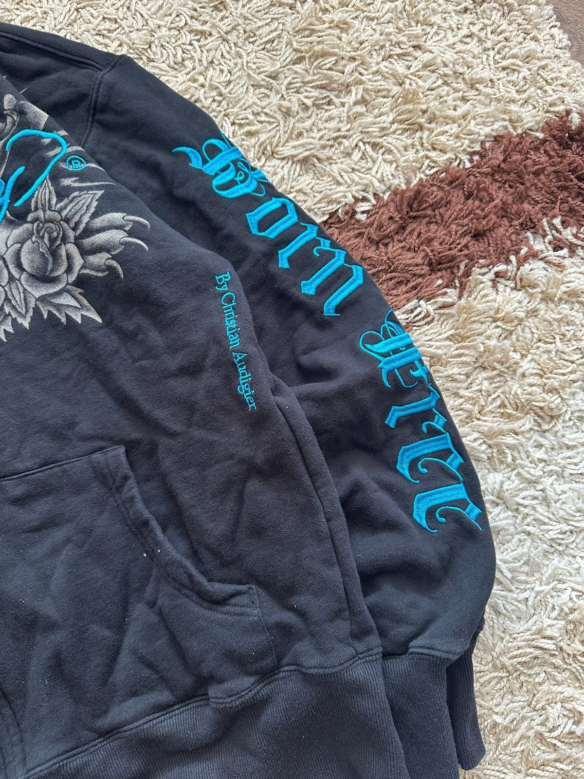 Ed Hardy 🔥VINTAGE ED HARDY BY CHRISTIAN AUDIGIER EMBROIDERED LOGO🔥 Size US M / EU 48-50 / 2 - 6 Thumbnail