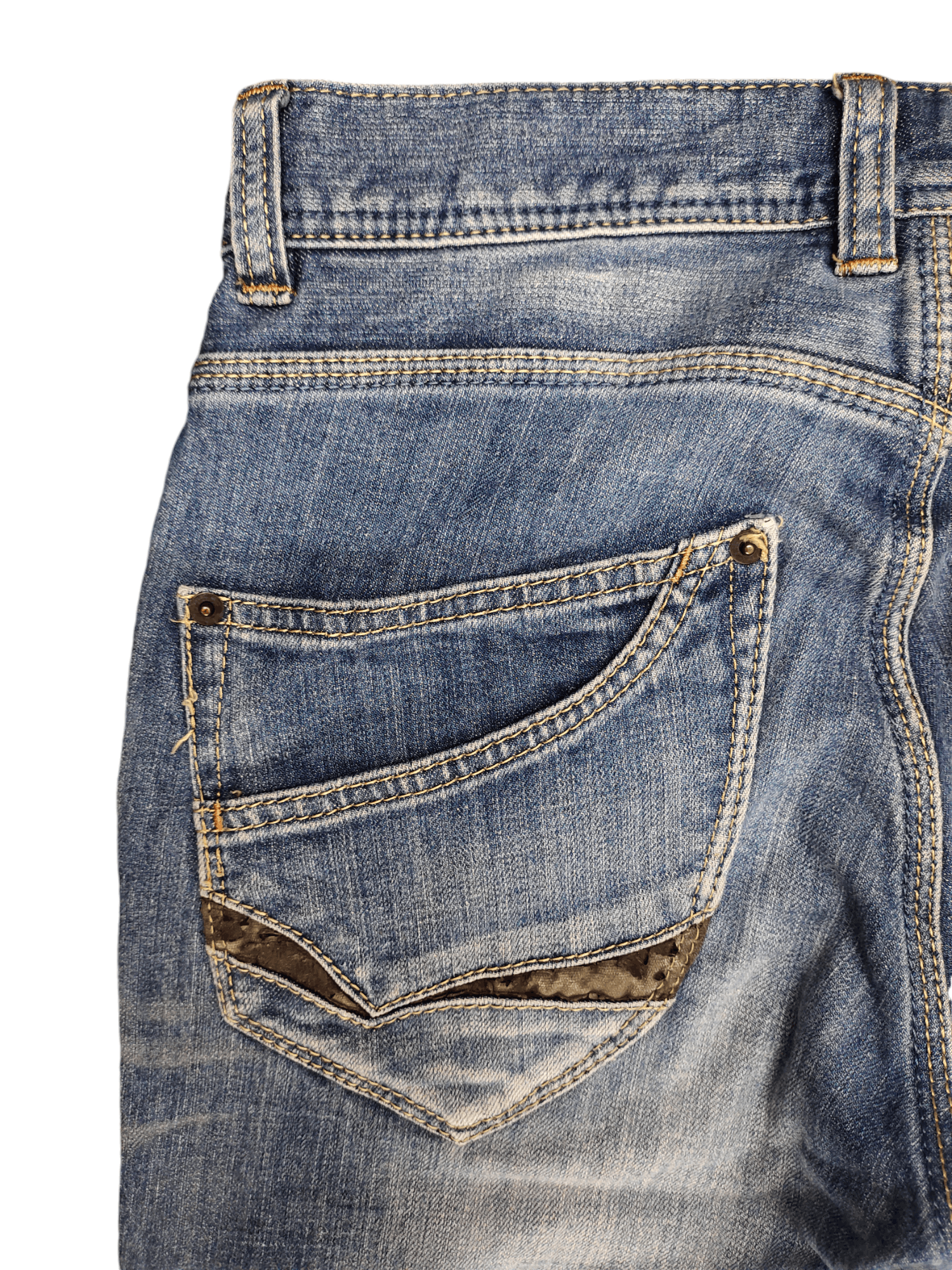 Nicole Club 2000s Nicole Club Spiral Cut Clawmark Faded Denim Jeans Size US 30 / EU 46 - 13 Thumbnail