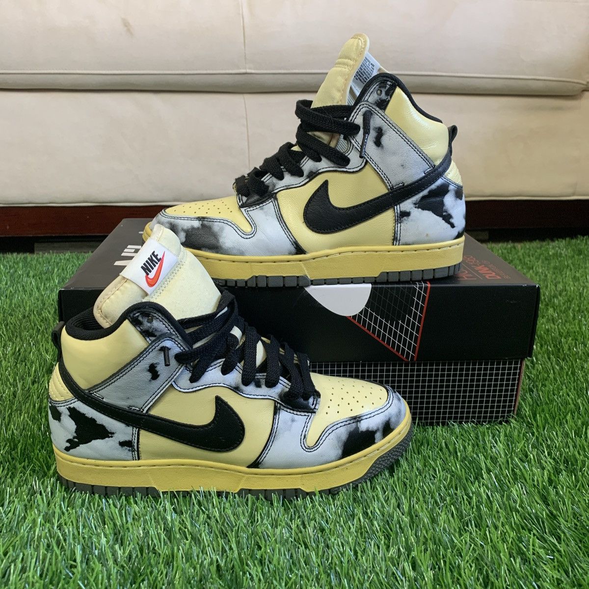 Nike Nike Dunk High 1985 Black Acid Wash 2021 Size US 7.5 / EU 40-41 - 3 Thumbnail