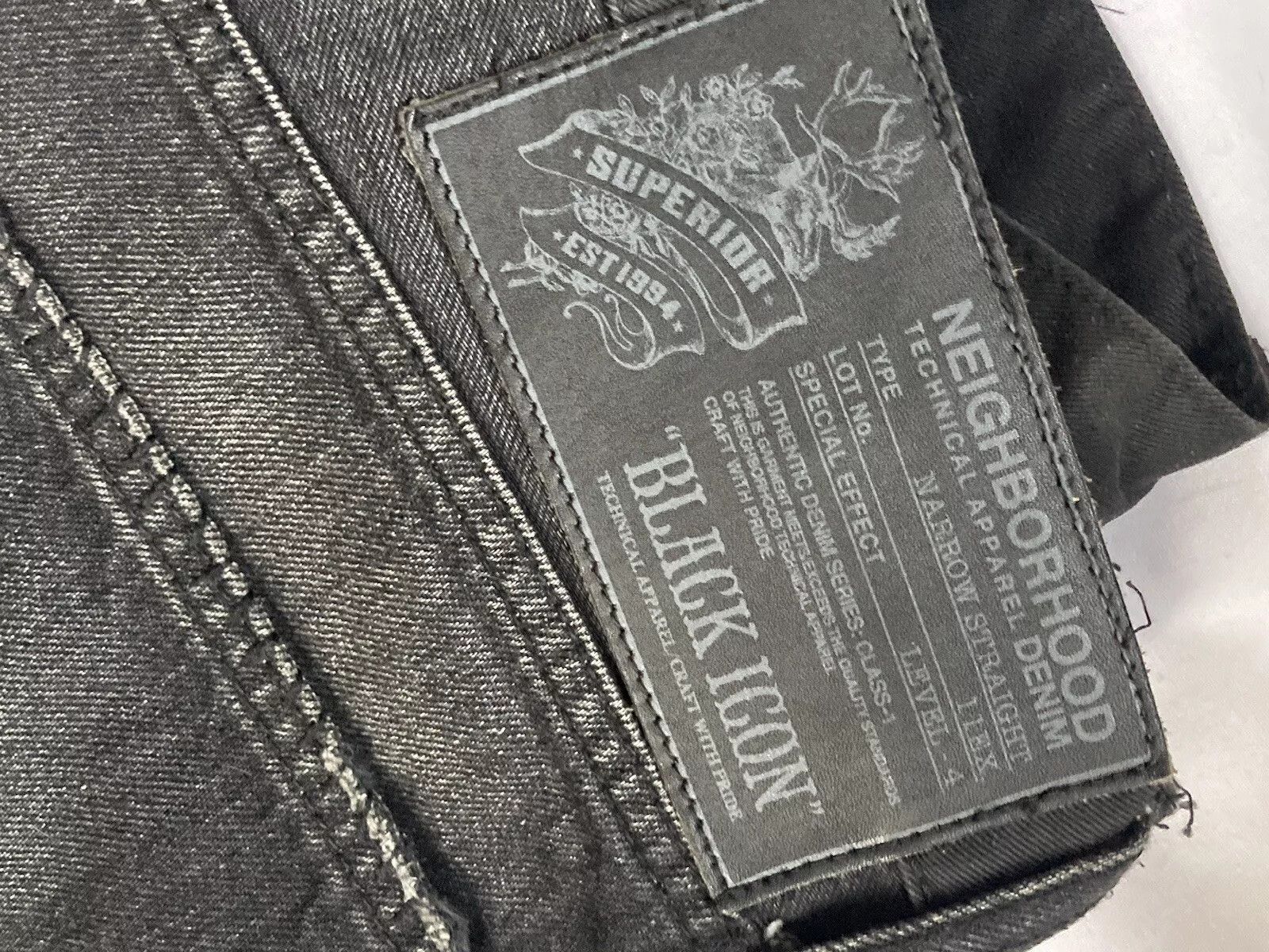 Neighborhood Neighborhood NBHD Black Icon denim Jeans Narrow straight Size US 36 / EU 52 - 4 Thumbnail