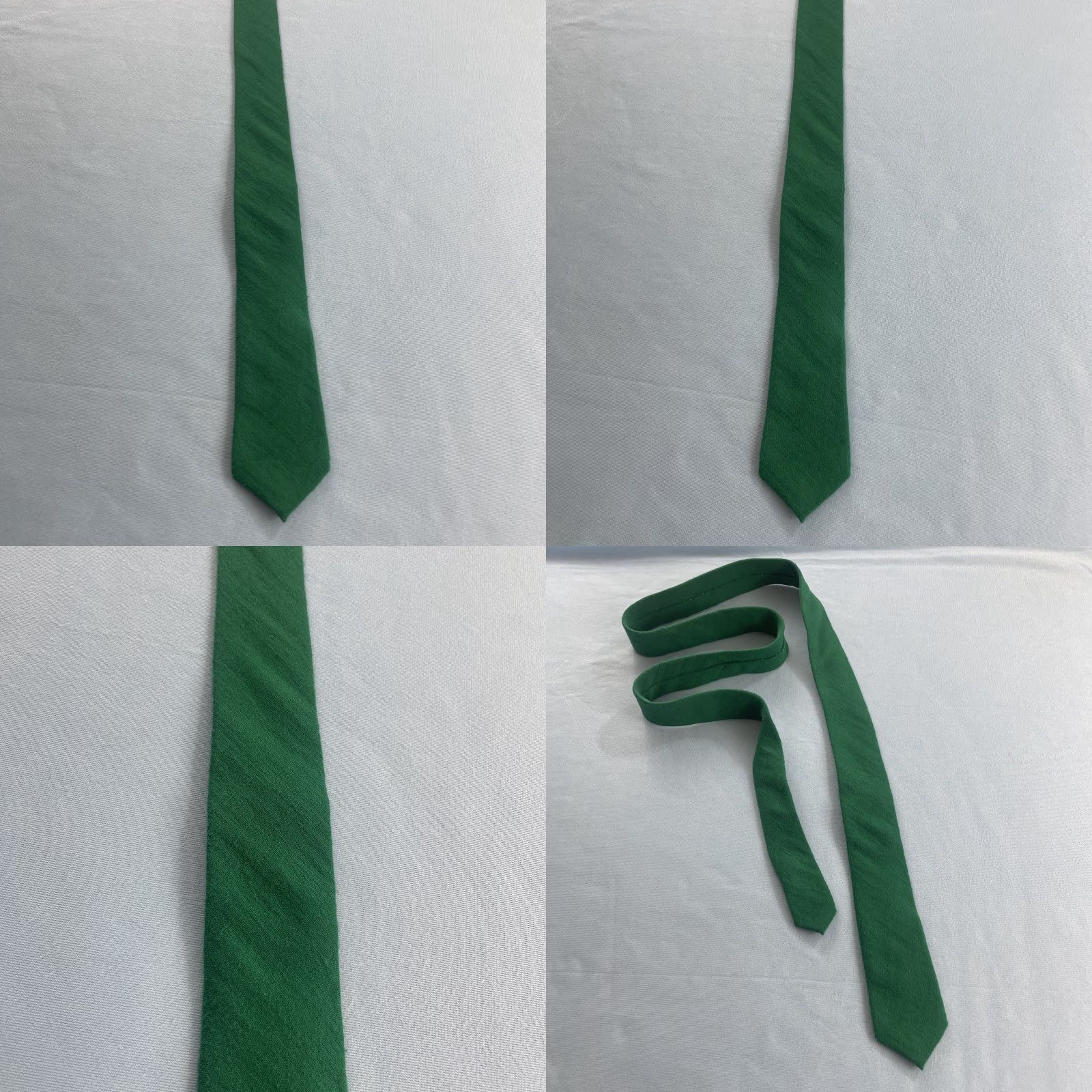 Original Penguin VINTAGE Original Penguin Tie Green Linen Cotton Skinny Neck Tie 2.5" Classic 57"-60" Mens Size ONE SIZE - 9 Thumbnail