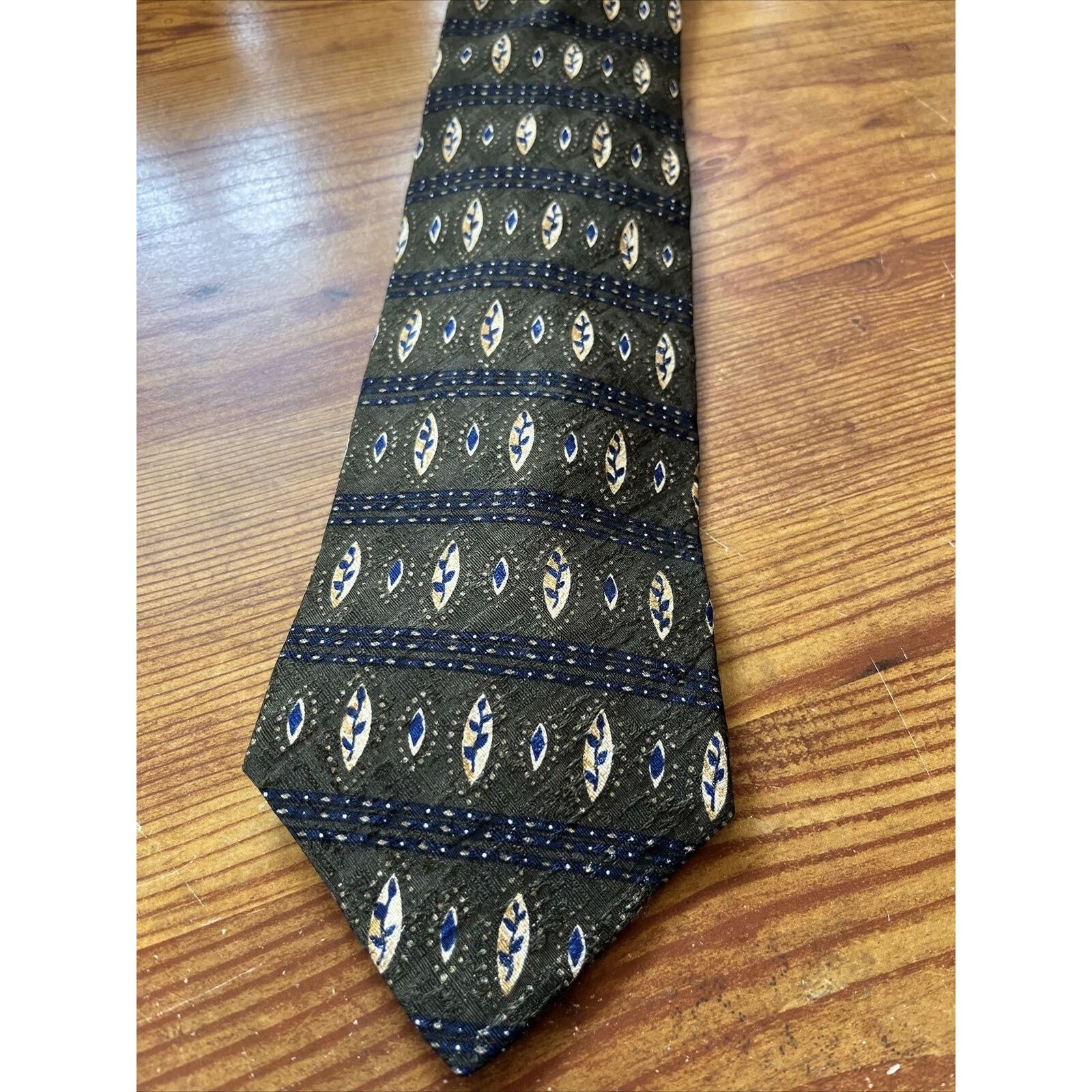 Other Studio by Fumagalli's Vintage Men’s Green Blue silk necktie Size ONE SIZE - 2 Thumbnail