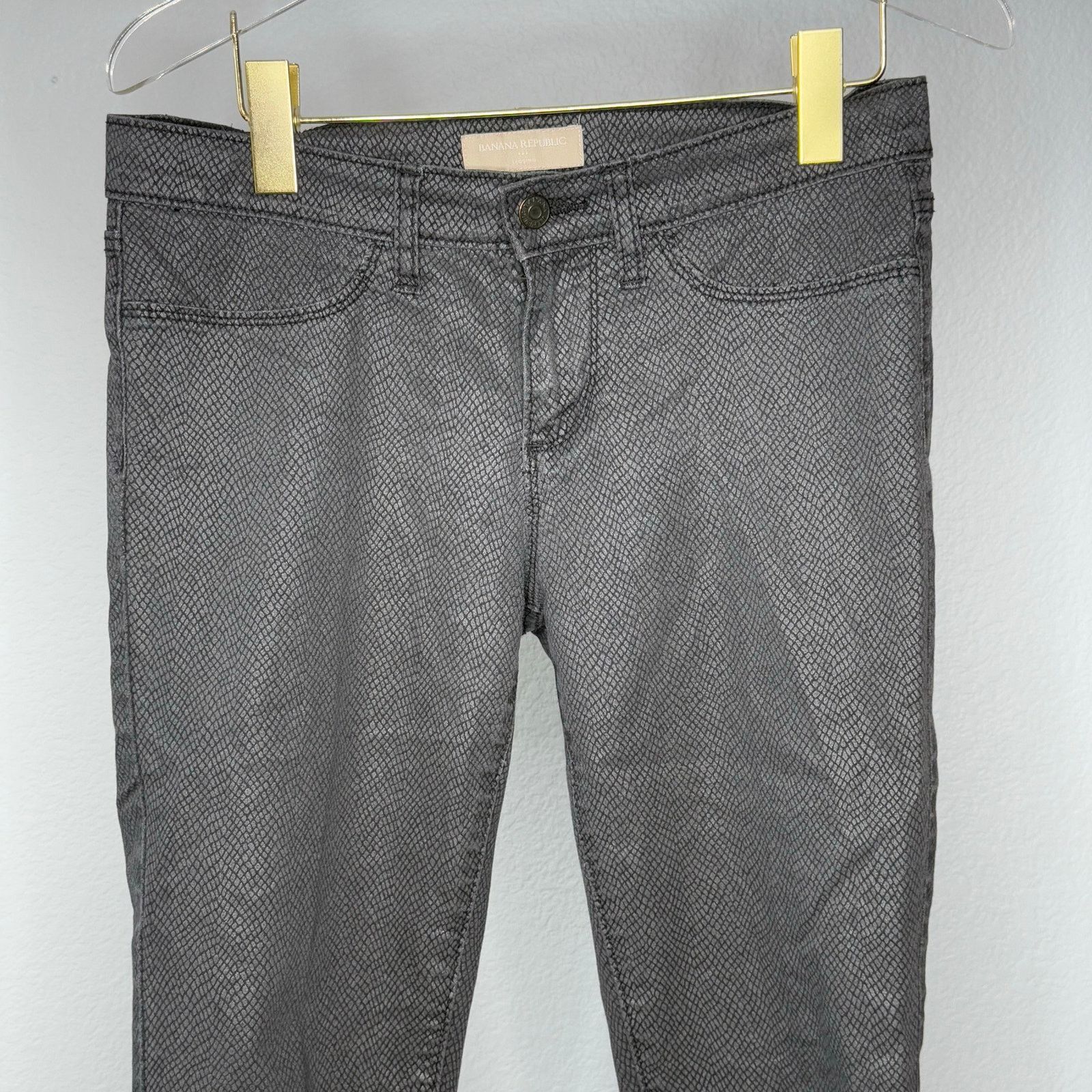 Banana Republic Banana Republic Black SnakeskinJeans Size 29/8 Size 30" / US 8 / IT 44 - 3 Thumbnail