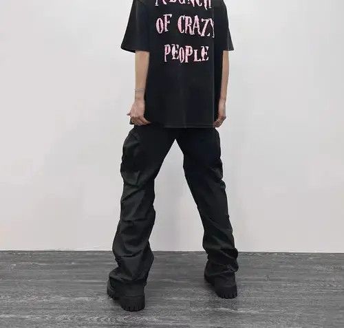 Japanese Brand VIBE Vintage pleated multi-pocket nylon cargo trousers Size US 32 / EU 48 - 3 Thumbnail