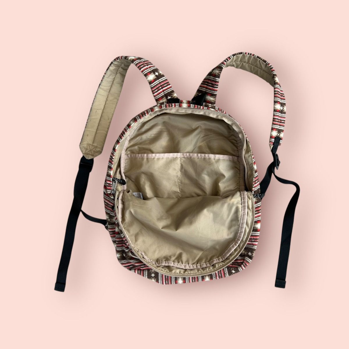 Japanese Brand × Jun Takahashi × Uniqlo VINTAGE UNIQLO NATIVE NORDIC MICRO FLEECE BACKPACK Size ONE SIZE - 17 Thumbnail