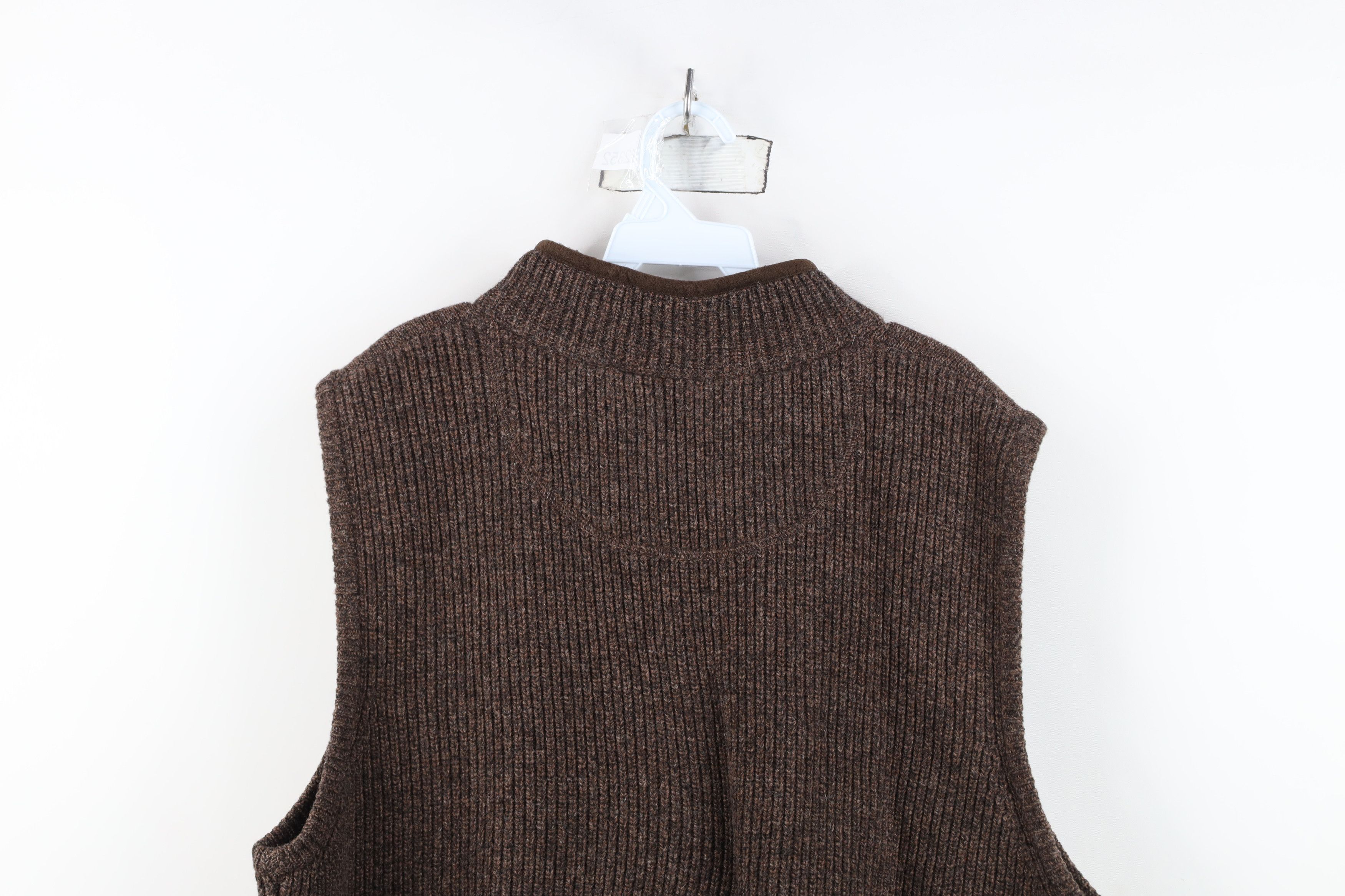 L.L. Bean Vintage LL Bean Merino Ribbed Knit Sweater Vest Jacket Brown Size US XL / EU 56 / 4 - 10 Thumbnail