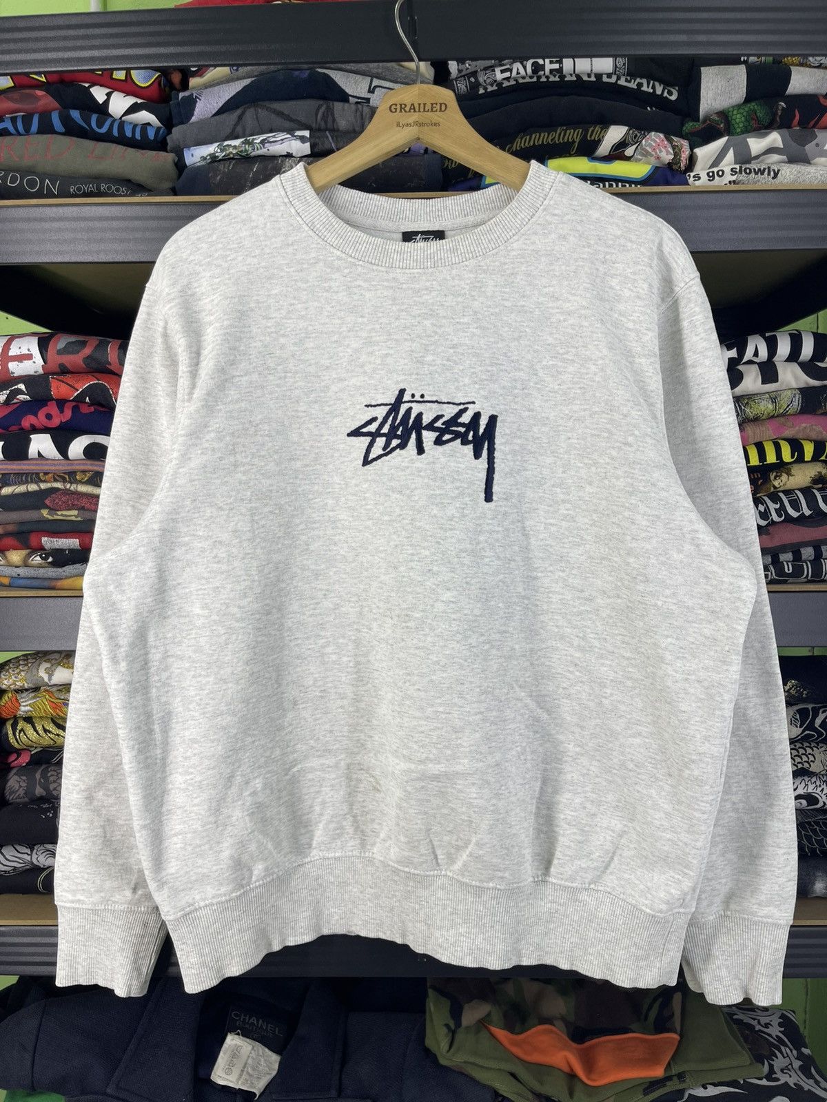 Stussy Vintage Stussy Stock Applique Embroidered Logo Sweatshirt Size US S / EU 44-46 / 1 - 2 Thumbnail