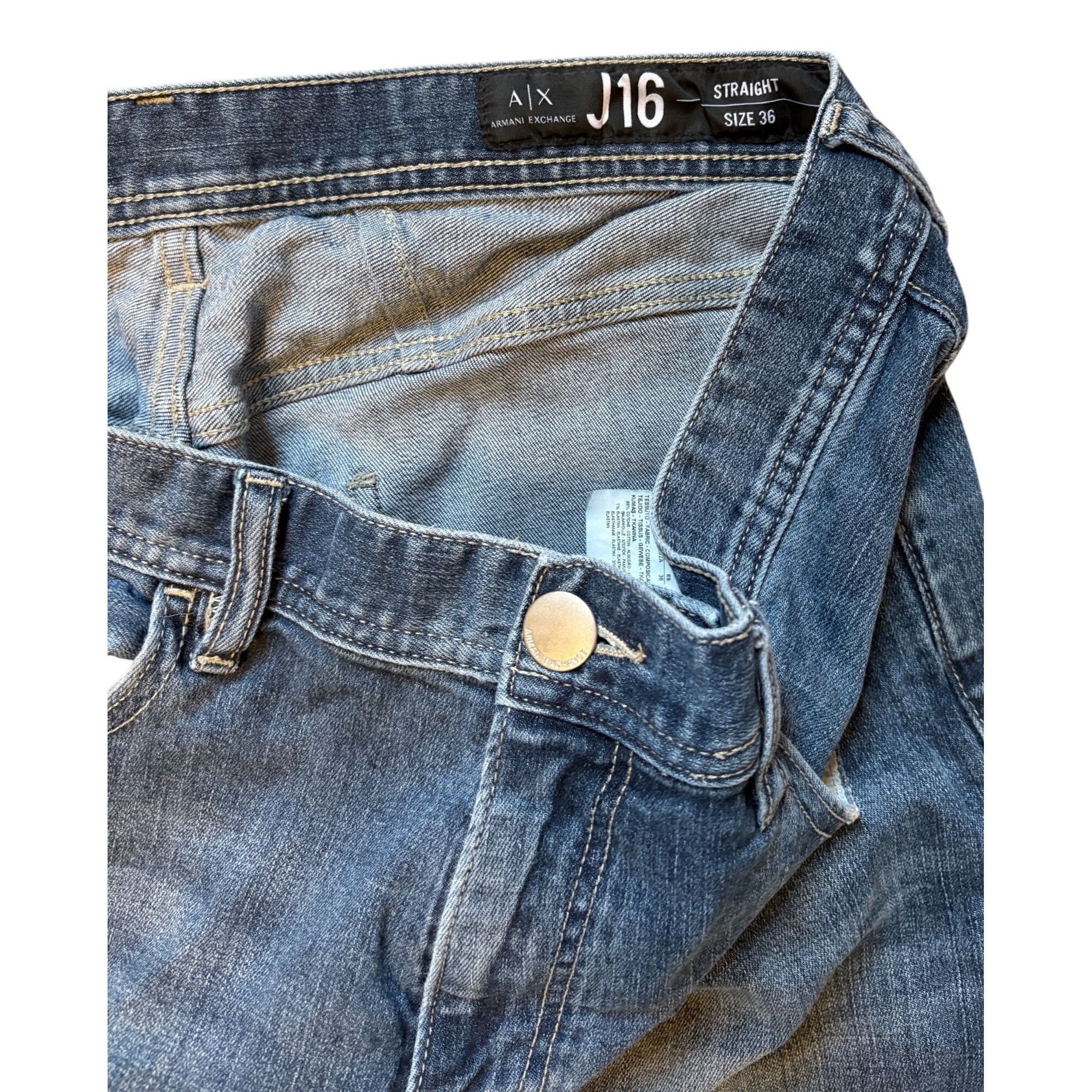 Armani Armani Exchange 36 Jeans J16 Straight Leg 38 X 31 Stretch Me Size US 36 / EU 52 - 6 Thumbnail