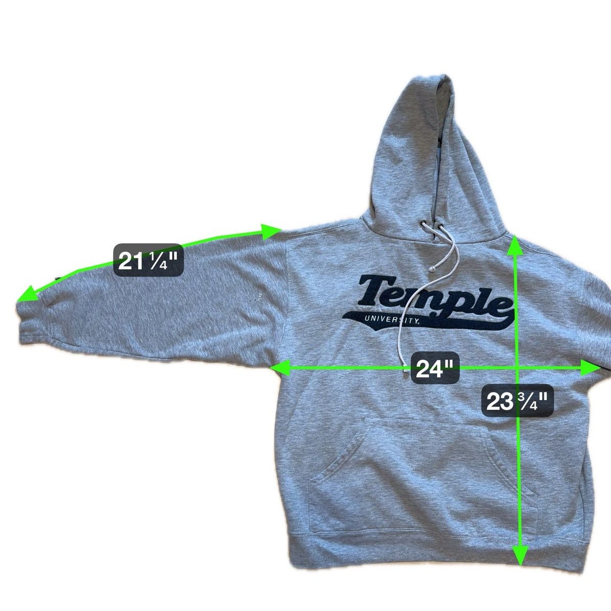 Jansport JanSport Temple University Hoodie Gray College Sweatshirt L Size US L / EU 52-54 / 3 - 9 Thumbnail