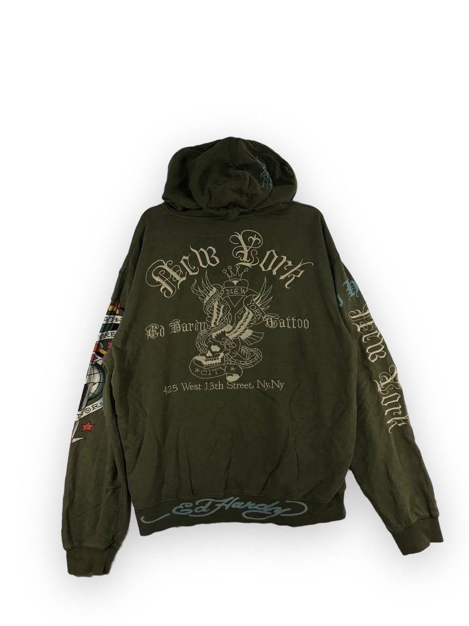 Ed Hardy Rare Design skull tattoo new york Size US XXL / EU 58 / 5 - 9 Thumbnail