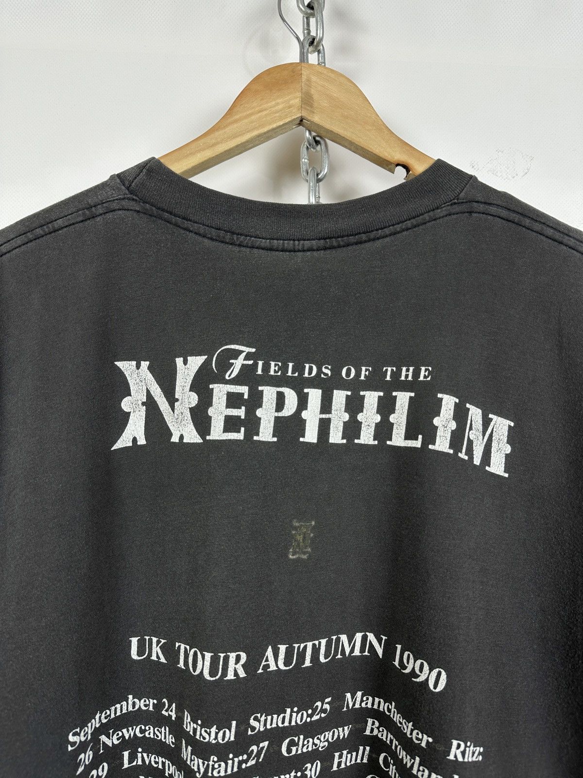 Band Tees 1990 Vintage Fields of the Nephilim UK Tour Band T-Shirt Size US XL / EU 56 / 4 - 13 Thumbnail
