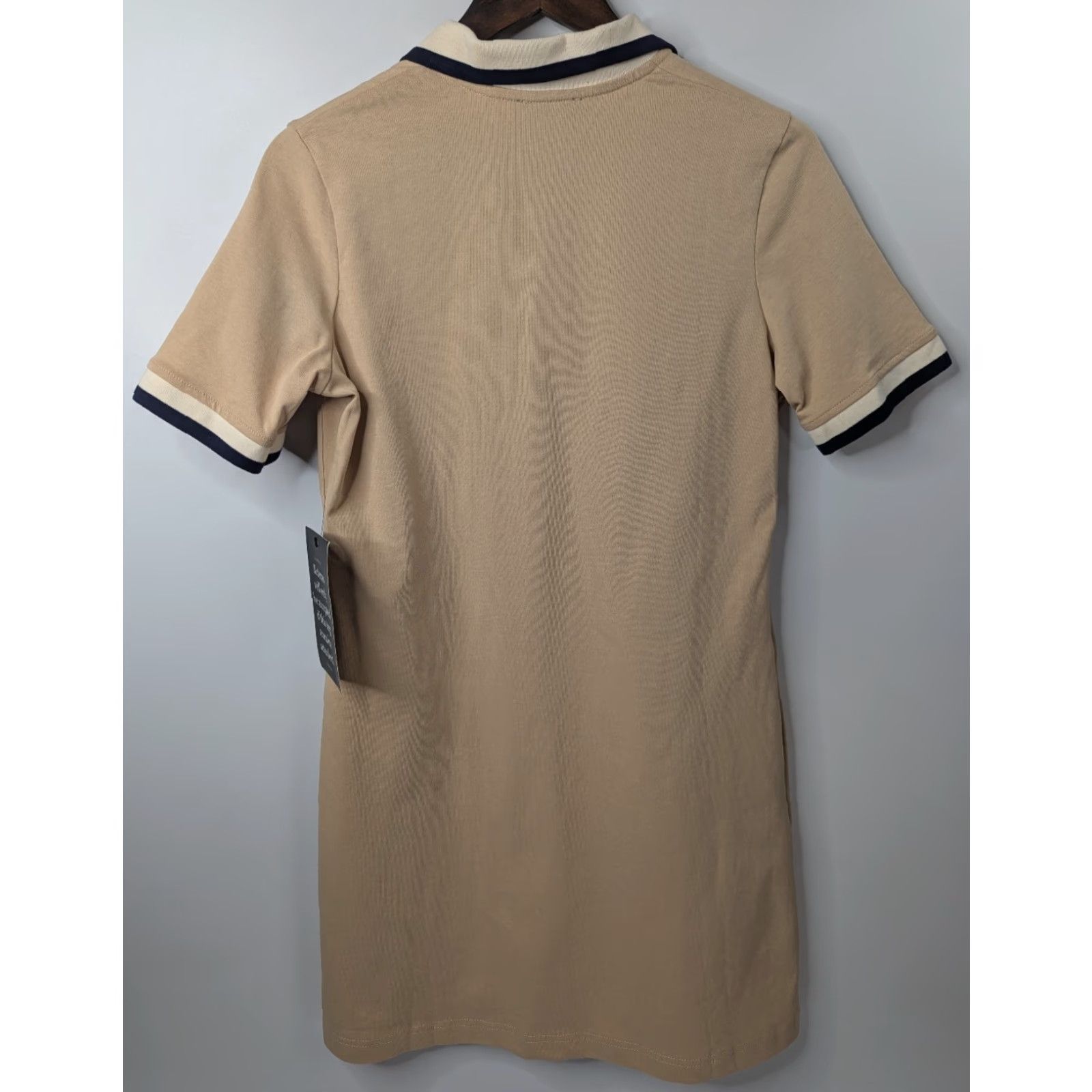 Vintage VINTAGE Tuckernuck Polo Dress Womens Small Beige Trim Cotton Pockets Preppy V20063T Size S / US 4 / IT 40 - 3 Thumbnail