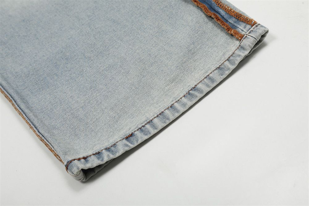 Japanese Brand × Vintage Street men's loose hip-hop straight stitching washed jeans Size US 32 / EU 48 - 6 Thumbnail
