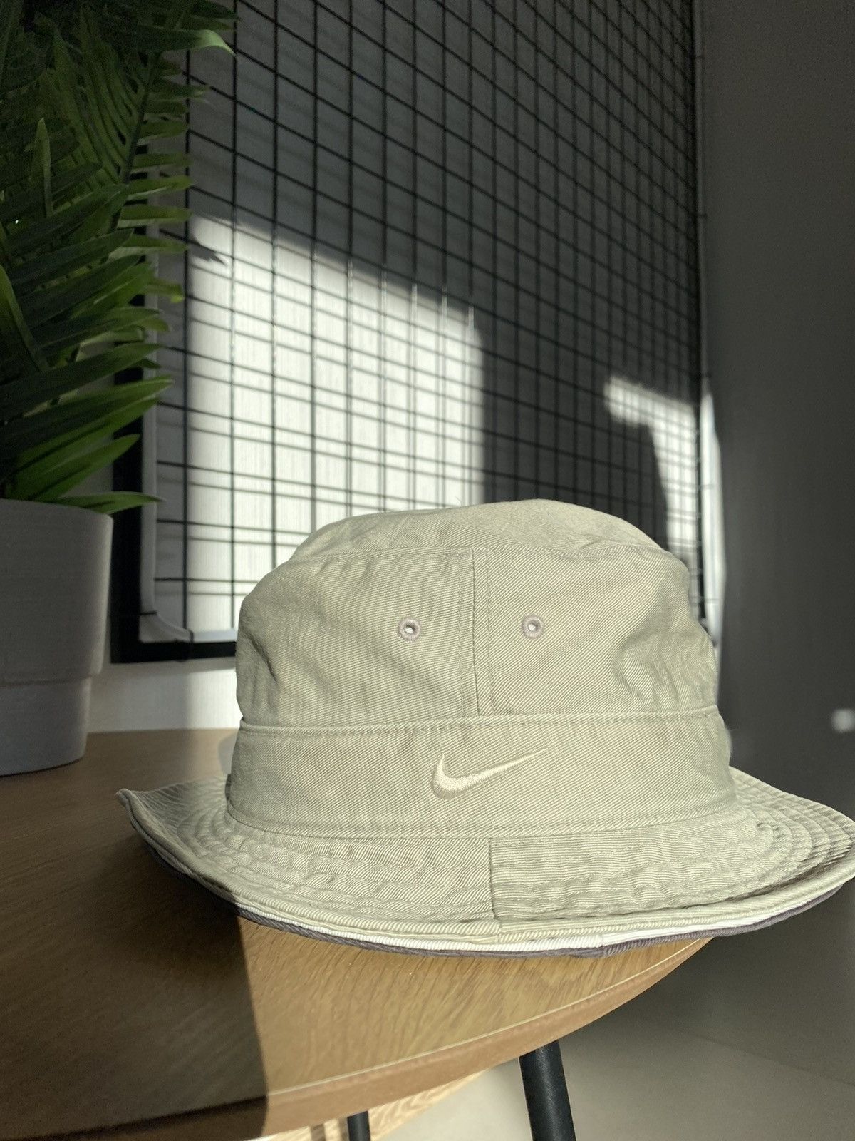 Nike × Vintage Nike 90’s Bucket Hat M/L Size Vintage Beige Unisex y2k Style Size 34 - 12 Thumbnail
