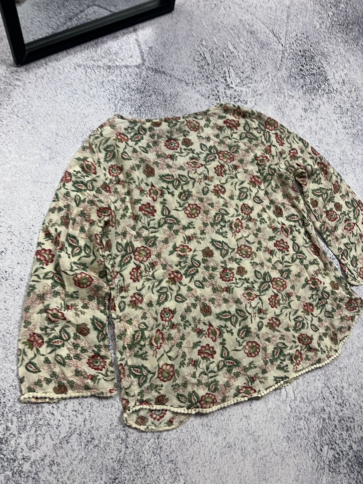 Denim & Supply Ralph Lauren × Polo Ralph Lauren × Ralph Lauren Denim & Supply Ralph Lauren Boho Floral Womens Blouse Top Size M / US 6-8 / IT 42-44 - 16 Thumbnail