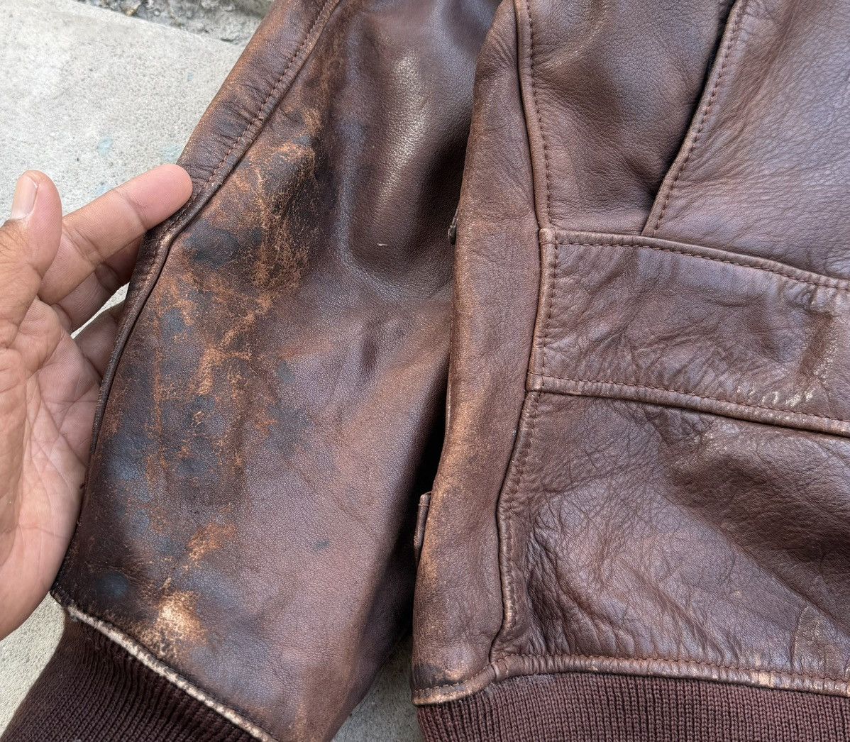 Golden Bear Vintage 70s Golden Bear Leather Flight Jacket Size US M / EU 48-50 / 2 - 10 Thumbnail