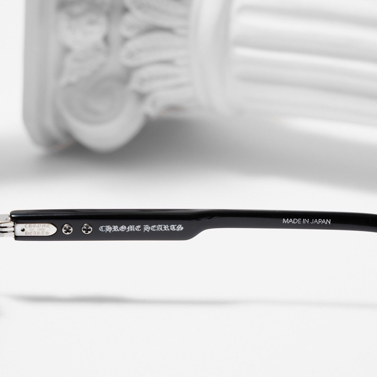 Chrome Hearts CHROME HEARTS DEEP I SHINY SILVER BLACK PLASTIC SUNGLASSES Size ONE SIZE - 4 Thumbnail