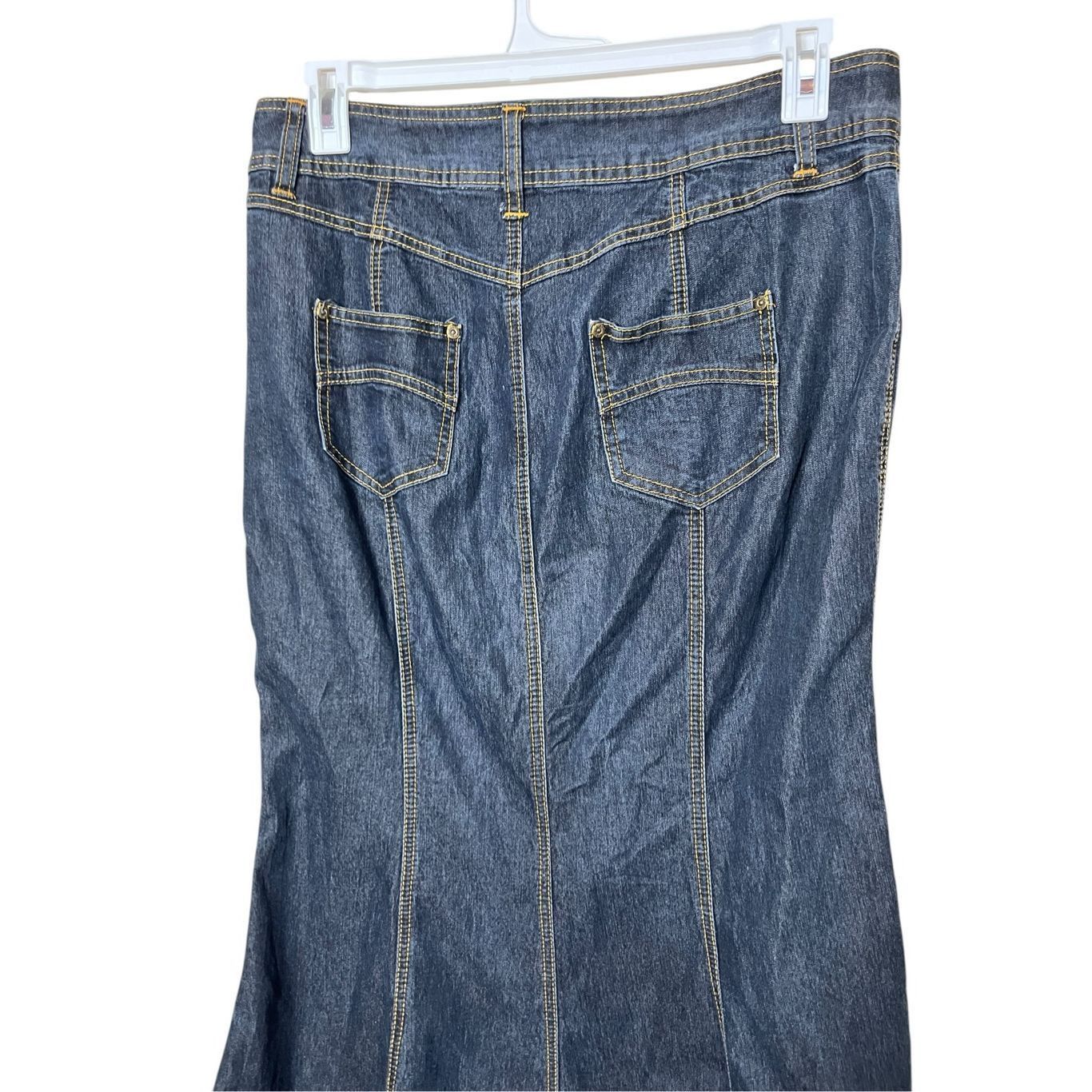 Other BISOU BISOU Y2K Denim Maxi Mermaid Skirt Size 18 inch waist Size 36" / US 14 / IT 50 - 7 Thumbnail