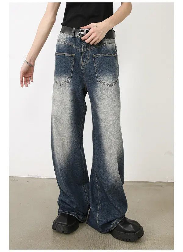 VIBE Japanese retro loose straight American jeans for men Size US 32 / EU 48 - 2 Thumbnail
