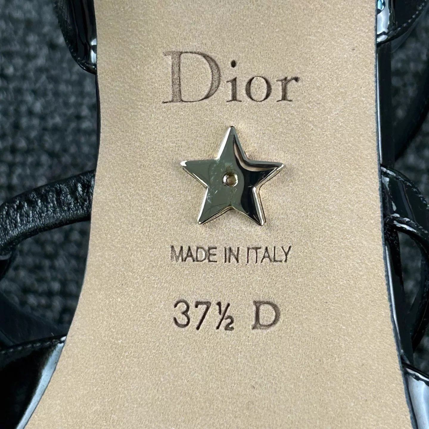 Dior Dior Black Patent Leather Mary Jane 37.5 New Size US 7 / IT 37 - 7 Thumbnail