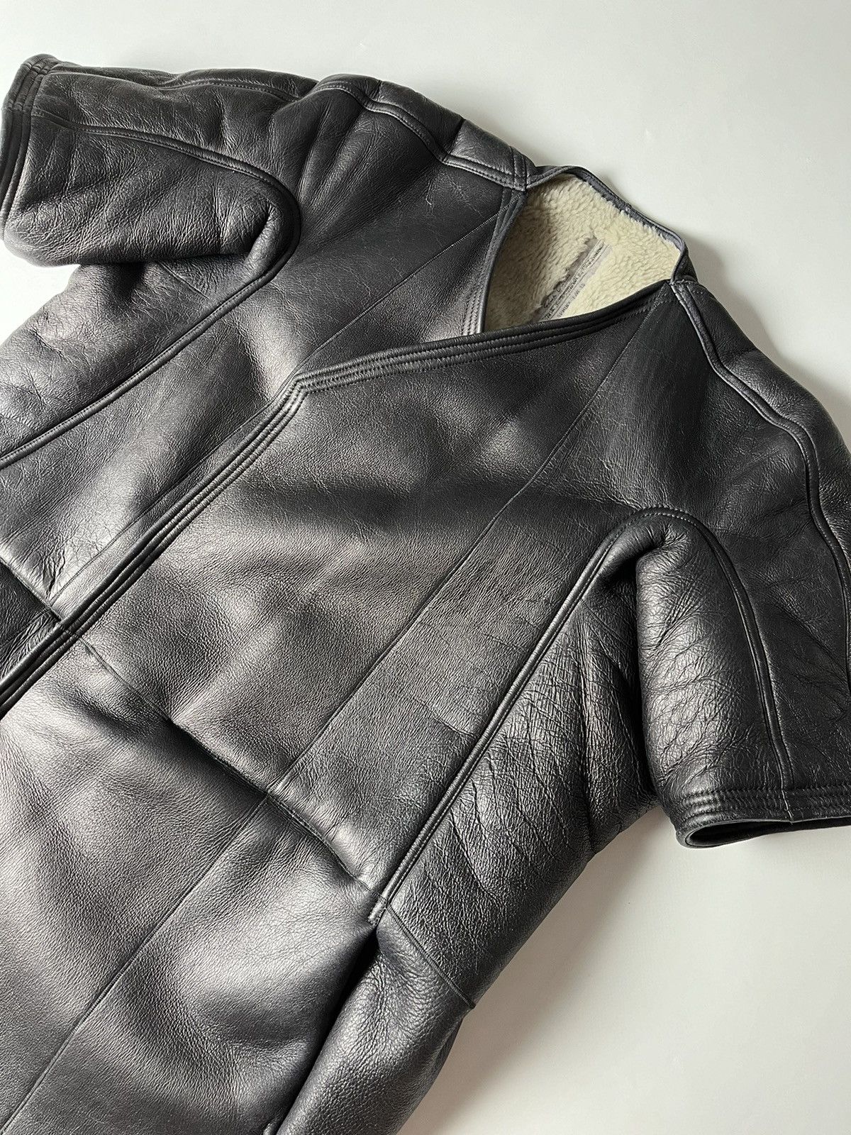 Rick Owens Rick Owen’s Sphinx F/W 15 Leather Jacket Size M / US 6-8 / IT 42-44 - 8 Thumbnail