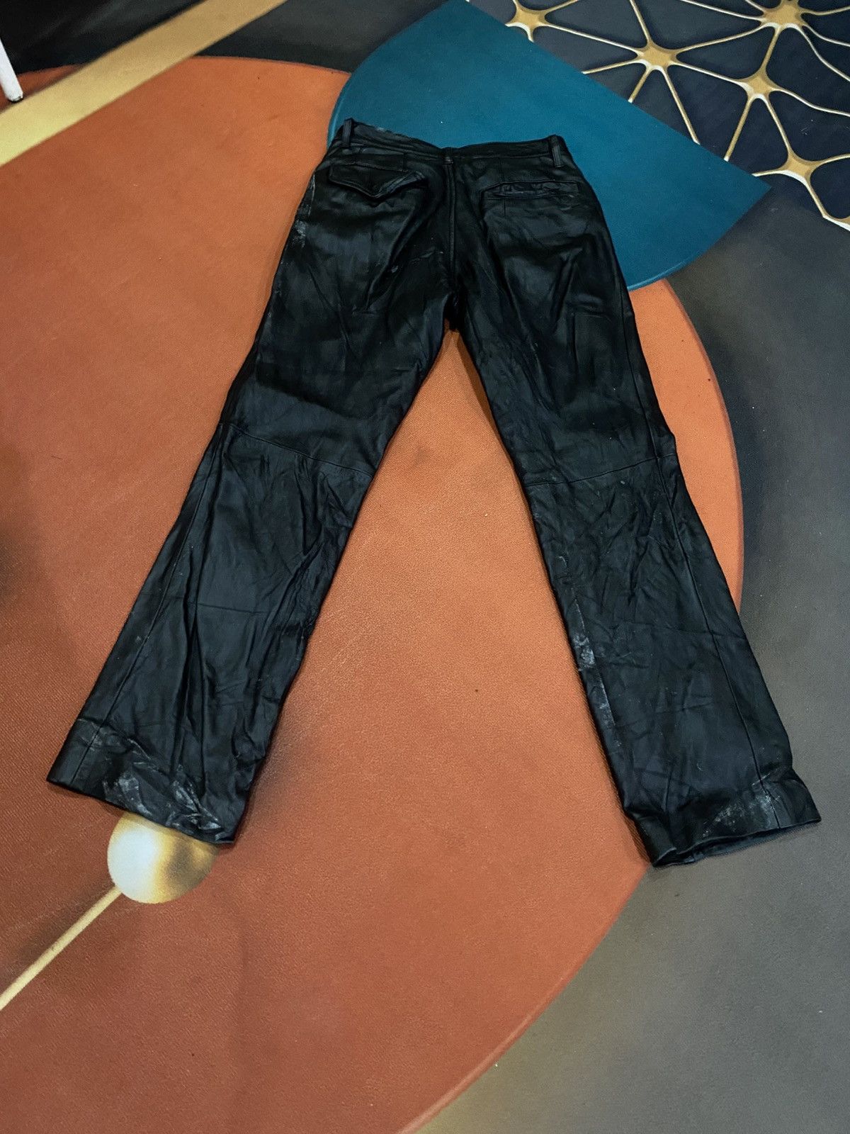 ABAHOUSE ABAHOUSE Black Lamb Leather Pants Japanese Designer Trousers Size US 27 - 14 Thumbnail