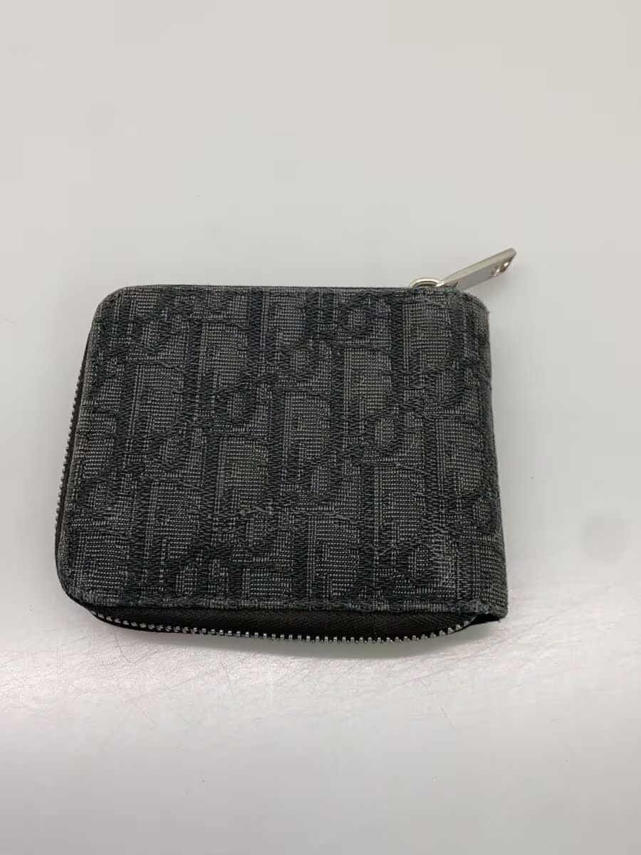 Dior Dior Oblique Jacquard Monogram Round Zip Wallet Black Size ONE SIZE - 2 Thumbnail