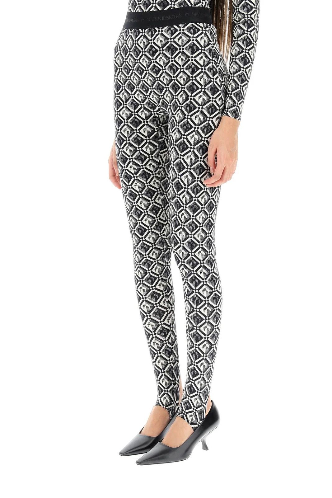Marine Serre Crescent moon diamond jacquard print leggings Size 28" / US 6 / IT 42 - 14 Thumbnail